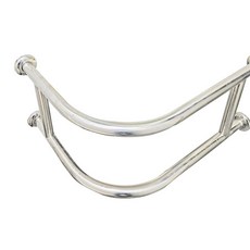 【海夫健康生活館】斜坡板專家 304不鏽鋼 半U型不鏽鋼臉盆扶手 管徑31.8mm(SUL-318), 1個, 不鏽鋼色