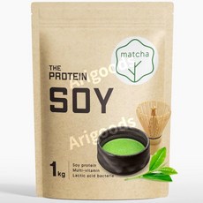 일본 THE PROTEIN 더프로 소이 프로틴 1kg 말차맛 무설탕 대두 단백질 무첨가, 1개