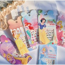 신형 어린이 아동 유아 네일스티커 6종세트 겨울왕국 공주캐릭터, 1개, 6공주