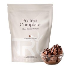 TRU Supplements 식물성 단백질 파우더 BCAA EAA 비건 현미 및 완두콩 20g 100칼로리 비타민 27개 인공 향료 없음 25회 분량 (천연 초콜릿, TRU Supplements 식물성 단백질 파우더, B, 1개