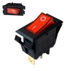 2단 3핀 로커 스위치 사각형 220V AC LAMP 레드 ON-OFF 28x13mm (HAS5527), 1개, 본상품선택