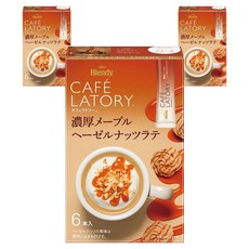블랜디 카페 라토리 진한 메이플 헤이즐넛 라떼, 10.6g, 3개, 6개입