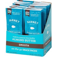 Barney Butter 베어스무스 아몬드 버터 휴대용 17g 비닐포장, 03스무스_408.2g (17g 24팩), 1개, 408.2g