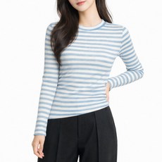 다미타니 국내제작 크루넥 스트라이프 긴팔티 OCZ0955