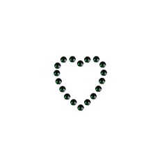 의류리폼 핫픽스 모티브 heart-004pys1582, 1개, Purple