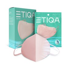 에티카 에어웨이 라운드 베이직 마스크 에이 대형 핑크 10매입 칼라 마스크, 2개
