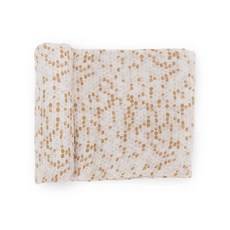 Little Unicorn 프리미엄 면 포대기 아기 담요 | 통기성 원단 포대기 놀이 수유 등에 적합 그레이 스트라이프 182780, 벌집