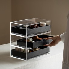 實木多層茶具收納盒 亞克力茶櫃茶壺文玩首飾收納展示櫃 杯架茶具置物架, 1個, 琢光亞克力實木茶櫃一層,31x18x10cm