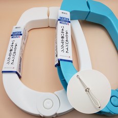 이불 베개 대형 다용도 빨래 집게 (하늘색 / 흰색 세트 + 바지끈 고무줄 끼우개), 하늘색 + 흰색, 2개