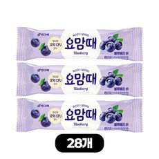 빙그레 막대 요거트 아이스크림 요맘때 블루베리 바, 28개, 70ml