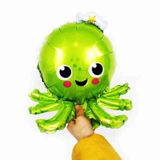 올몰 문어 헬륨풍선 88x63cm 생일파티꾸미기 데코풍선 문어풍선, 헬륨풍선-문어