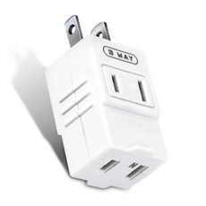 節能分接插座，多孔省電安全插座，居家辦公節能首選, 3款-美式T型變向三面插, 1個, 1mm