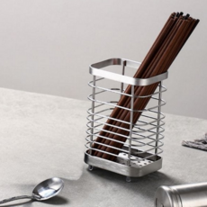 사각 스텐 수저 통 정리함 물빠짐 수저 통 주방 건조
