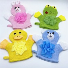 AOHAO 부드럽고 귀여운 어린이 샤워볼, 옐로우, 1개