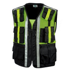 ITV-53A 특수조끼 검정+형광 M~4XL 남자 택티컬 안전 조끼 경비 경호 퀵 배달 근무복 작업복 유니폼 태광