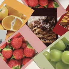 1+1 인테리어엽서 음식 과일엽서 뉴욕 바다사진 방꾸미기 감성소품, 청포도