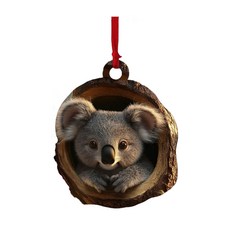 Vibranting Owl Styles 2D Sturdy Acrylic Ornament Fashion Accessory compatible with Christmas Tree a, Koala Pendant, 1개