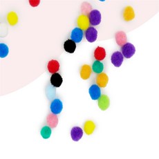 하이먼 미술만들기재료 방울솜 10mm 컬러솜털공, 노랑