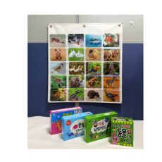 쑥쑥이차트 L-3 세이펜 아기 낱말 카드 똑쟁 핑크퐁 한글 글자 영어 단어 공부, 그레이