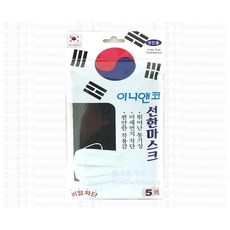 이니앤코 선한 마스크 일회용 마스크 5매 흰색 블랙, 1개, 5개입