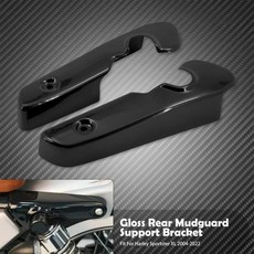 오토바이 짧은 후면 펜더 머드 가드 지원 브래킷 회전 신호 스트럿츠 광택 매트 블랙, 2. Glossy Black Bracket, 기본