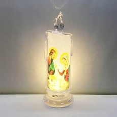 천주교성물 묵주 십자가 예수 버진 그리스도 촛불 램프 로맨틱 Tealight 전자 Flam, 3.Statue Holy