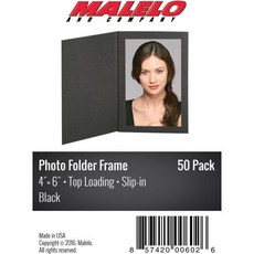 골판지 사진 폴더 액자 4x6 50개 묶음 검은색