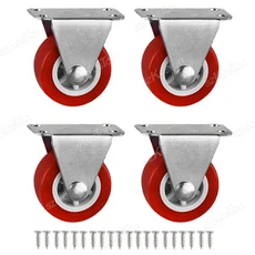 4Pcs 가구 캐스터 1/1.25/1.5/2 인치 PVC 범용 휠 회전 롤러 플랫폼 트롤리 액세서리, 04 2 inch, 01 China Mainland, 04 4Pcs-Fixed B
