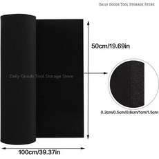 가있는 시트 만들기 프레 소음 감소 공예 100X50CM 수제 보드 고무 모델 흡음, Bla, Thi ness 0 8cm