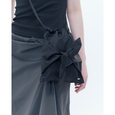 [미세키서울] Tie-up mini drawstring bag BLACK