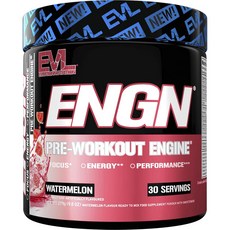 EVLUTIONNUTRITION ENGN鍛練前能量補給沖泡飲 西瓜口味, 1個, 279g