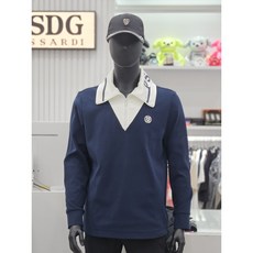 파사디 이중우수 골조직 반팔 니트 P24MKP362MDN