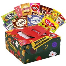 메리 크리스마스 스위트 케이크 상자 과자선물세트, 1세트, 레드 12P
