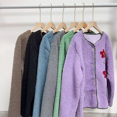 25FW 프레뉴 뽀글이 자켓 할머니 플라워자수 후리스 자켓