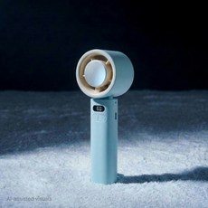 모던하우스 BLDC 100단 급속 냉각 각도조절 LED 핸디팬 블루