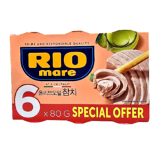 리오마레 올리브오일 참치, 80g, 6개