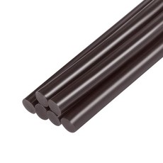 uxcell 미니 핫글루 스틱 글루건 스틱 용융 글루 스틱 7×100mm 브라운 6개입
