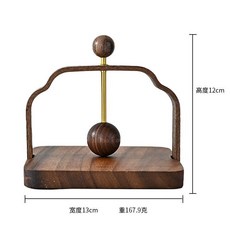 【胡桃木餐具】實木餐巾紙壓紙架 桌面立式擺件 餐廳酒店歐式風格, 1個, 胡桃木紙巾架