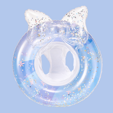 【台灣出貨】【BB&C】兒童造型泳圈 造型泳圈 夏天玩具 卡通泳圈 坐式泳圈 飛機泳圈 兒童泳圈 嬰兒泳圈, 1個, 藍色亮片夢幻蝴蝶結褲兜圈（1-4歲）, 藍色亮片夢幻蝴蝶結褲兜圈（1-4歲）