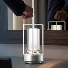 사시한사 무선 무드등 밝기조절 수면등 인테리어 예쁜 조명 바 레스토랑 선물, 실버