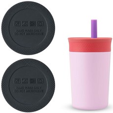 ECLATIS SOLE 솔dea Owala 아동용 접착 실리콘 바닥 단열 스테인리스 스틸 텀블러 355ml12온스 병용 미끄럼 방지 프로텍터 2팩 316762, Owala 아동용 플립 텀블러 355ml(12온스)