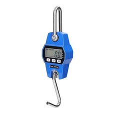 300kg 전자 크레인 저울 - 산업 및 건설용 스테인리스 스틸 후크가 있는 LCD 디지털 걸이 저울, Blue, 1