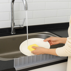 말랑한 흡착식 싱크대 물막이, 상세페이지 참조, 1개