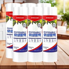 윈샵 일회용 비닐 위생 롤백 200매, 중(M), 200개입, 6개