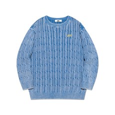 매장정품 리 LEE KIDS 스톤 워싱 레귤러핏 풀오버 스카이블루 LK2403KT05SB 651386