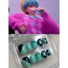 kpop demon hunters獵魔女團 沙加男孩baby saja boy 美甲穿戴甲同款美甲純手工, 1個, 沙加男孩baby 同款手甲,L碼