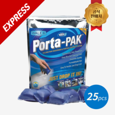 주니스 [공식수입사] WALEX 포타팩 용변분해제 카라반 캠핑카 25개팩 익스프레스 블루, 25개