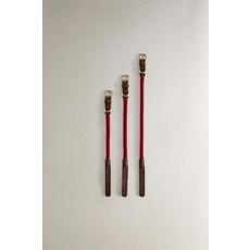 ZARA 자라 로프 디자인 반려견용 가죽 목줄 - 레드 126017, 45 x 1 x 1 cm