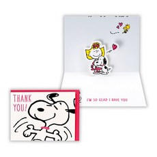hallmark Snoopy 史努比 立體感謝卡, 1個