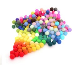 글래시아트 원 펠트 폼 울 볼240피스 1.5cm 0.6인치 핸드메이드 40 컬러레드 핑크 블루 오렌지 옐로우 그레이 블랙 파스텔 등 및 갈랜드용 벌크 스몰 퍼프, 240pcs